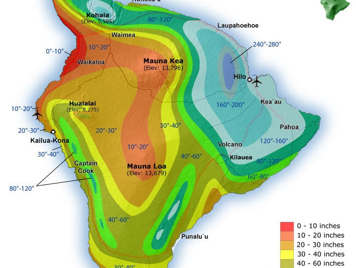 Rainfall Map Hawaii Island