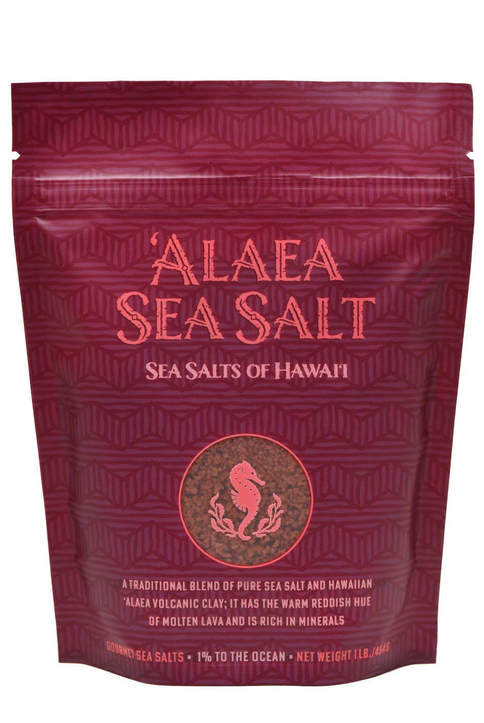 Alaia Red Hawaiian Sea Salt 1lb Pouch Front