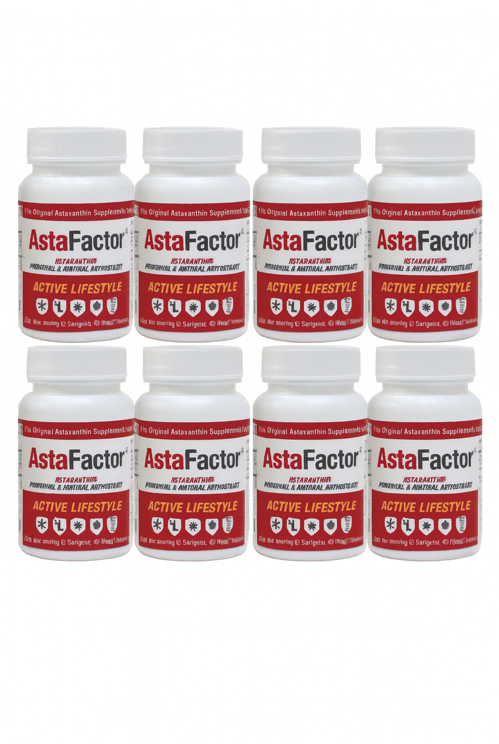 12 Bottles of AstaFactor Supplements
