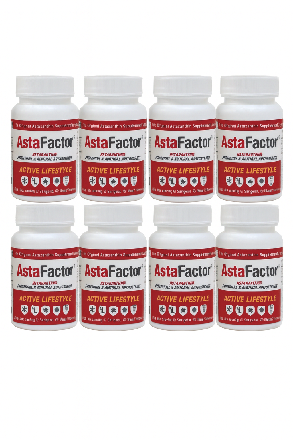 12 Bottles of AstaFactor Supplements