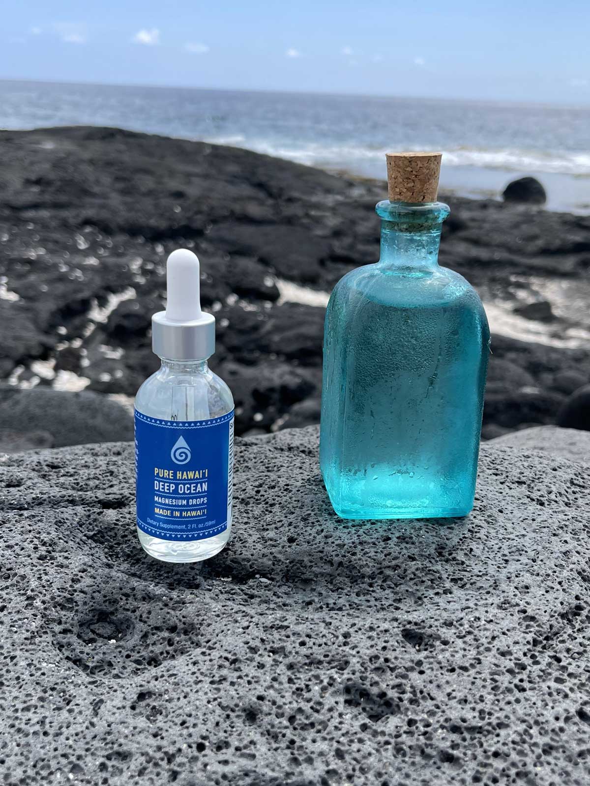 Mineral Water Drops Glass Bottle