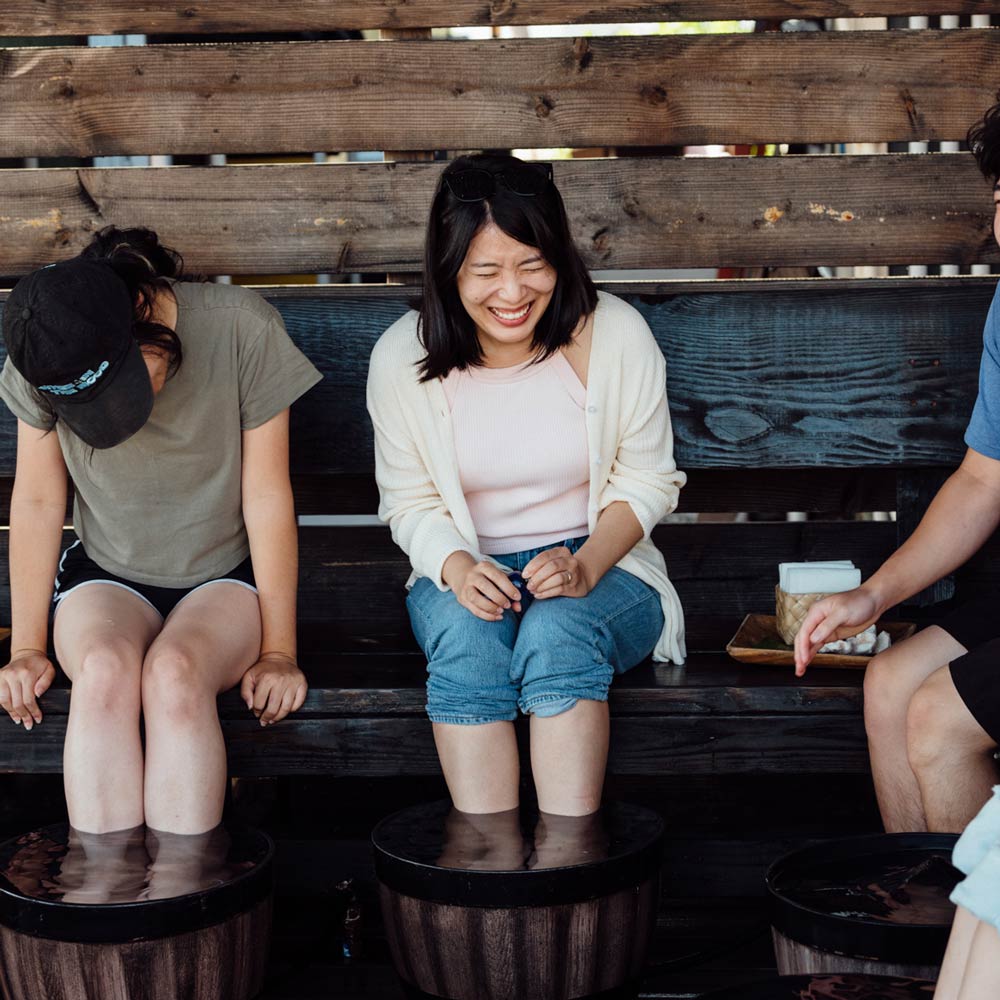 Guests enjoying the Deep Ocean Foot Soak