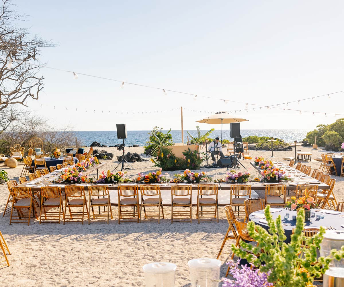 Oceanfront Wedding Event Setup