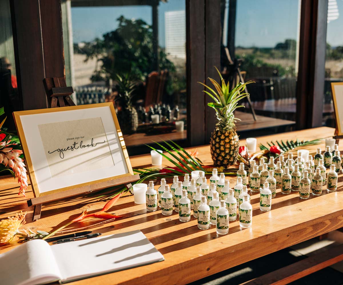 Wedding Guest Book and Favors Sign In