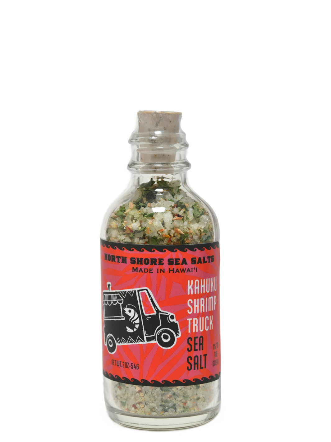 Kahuku Shrimp Hawaiian Salt Glass Bottle 2oz