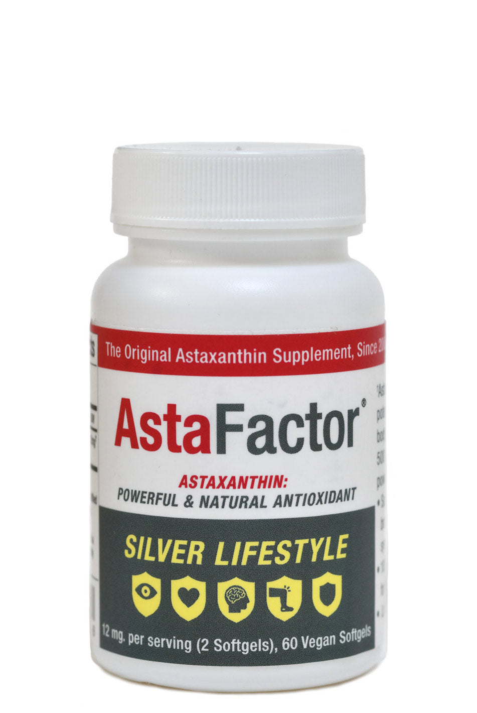 AstaFactor Silver Lifestyle Pure Astaxanthan Health Antioxidant Supplement