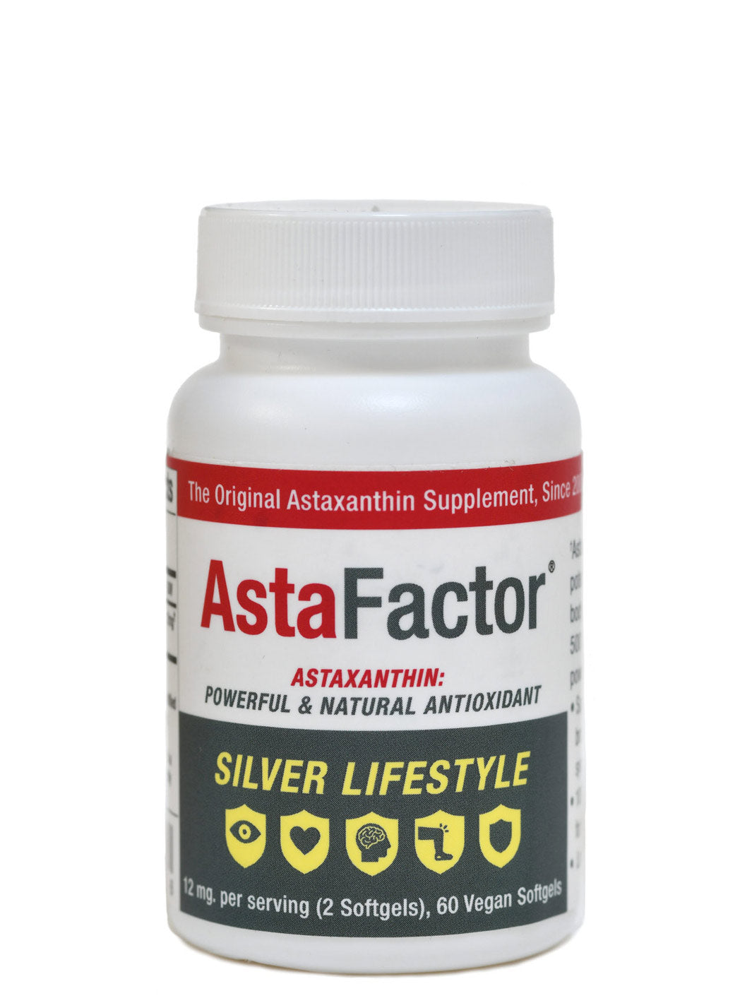 AstaFactor Silver Lifestyle Pure Astaxanthan Health Antioxidant Supplement