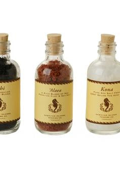 Uahi Black, Alaea Red and Kona White Hawaiian Sea Salts