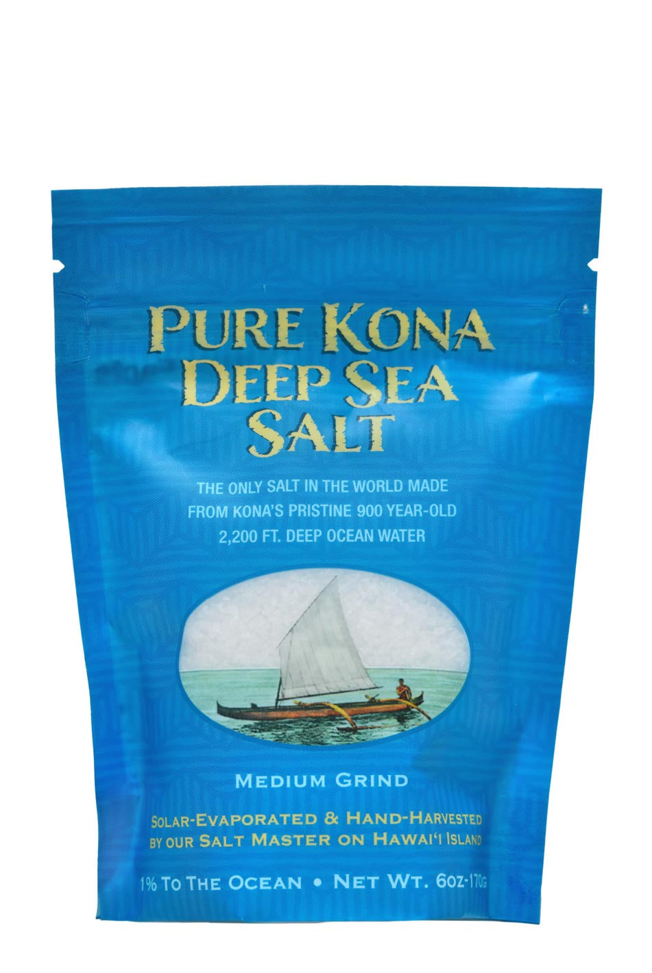 Medium Grind Hawaiian Sea Salt 6oz Pouch