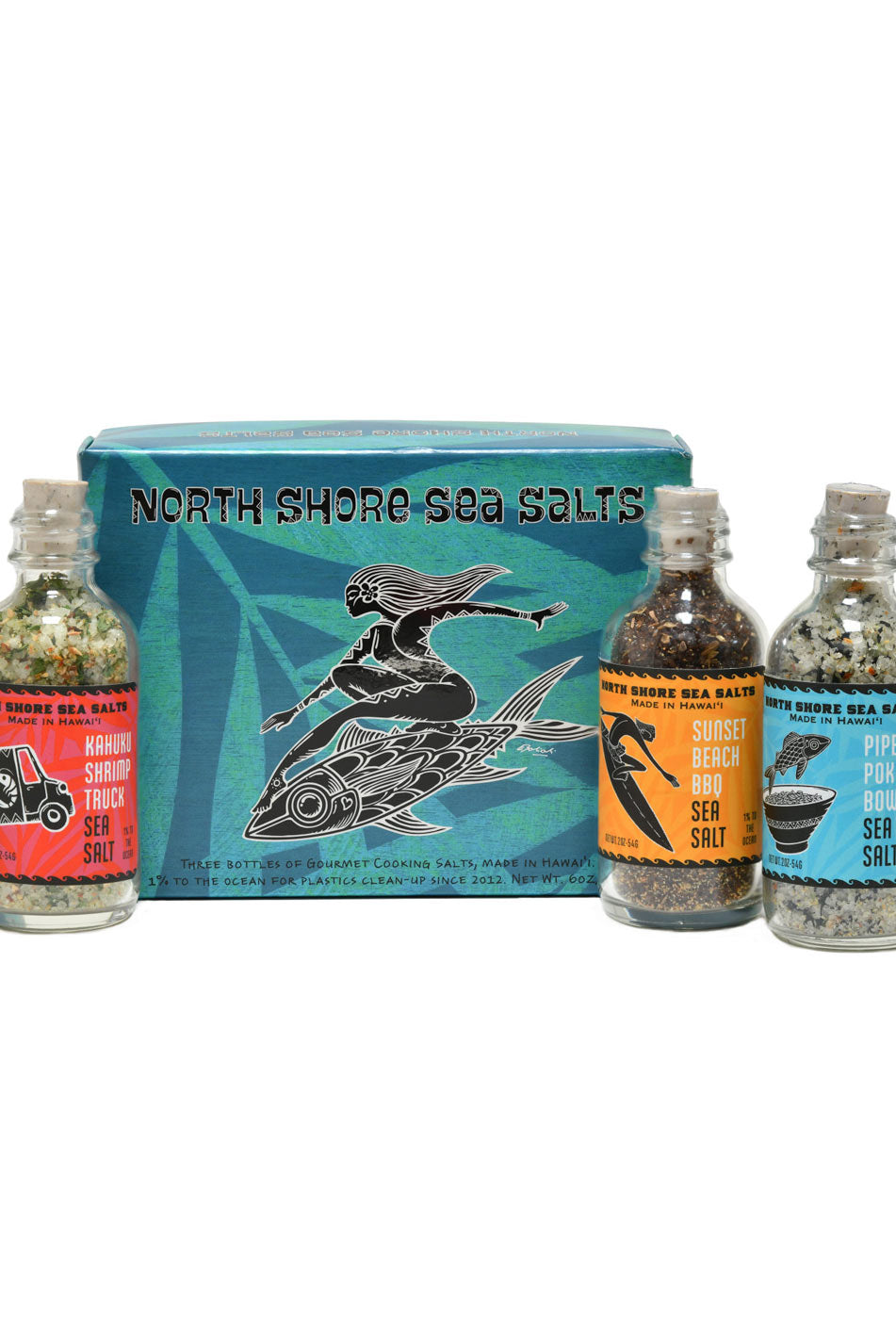 North Shore Hawaiian Sea Salts Bottles with Box
