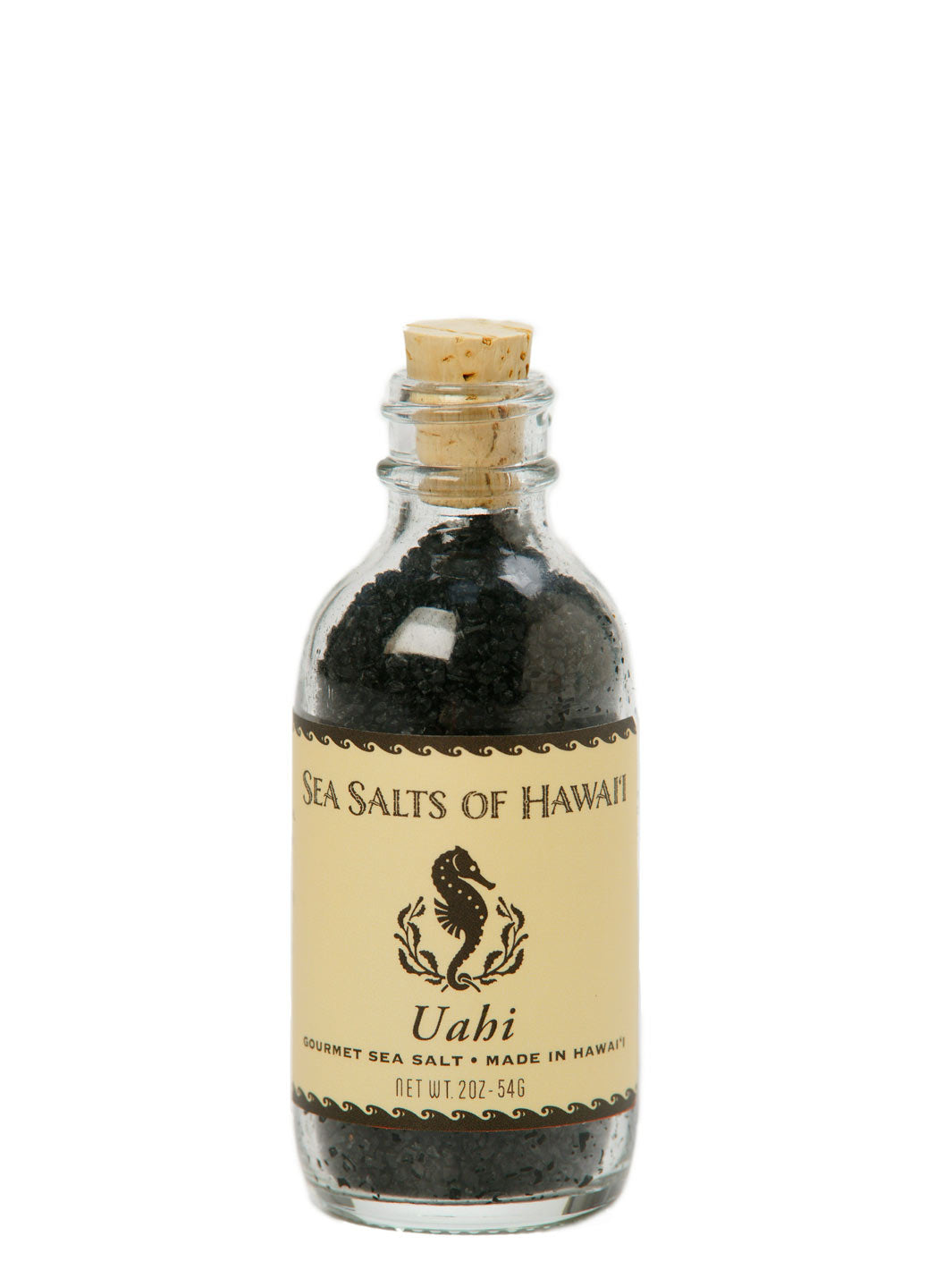 Uahi Black Hawaiian Salt Glass Bottle 2oz