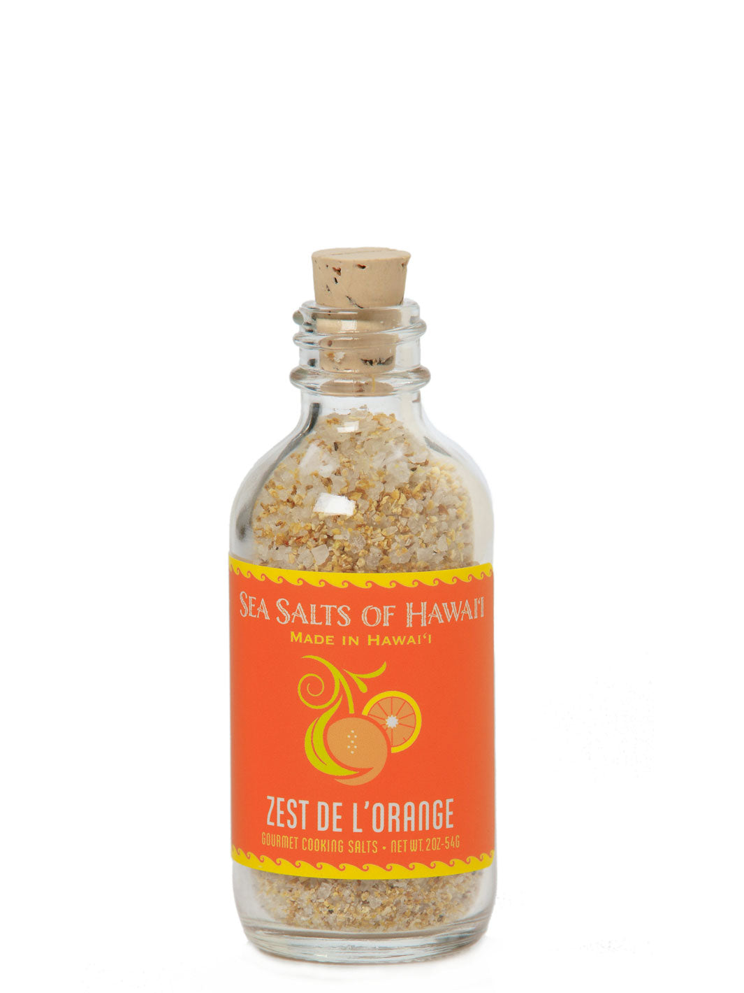 Orange Zest Hawaiian Salt Glass Bottle 2oz