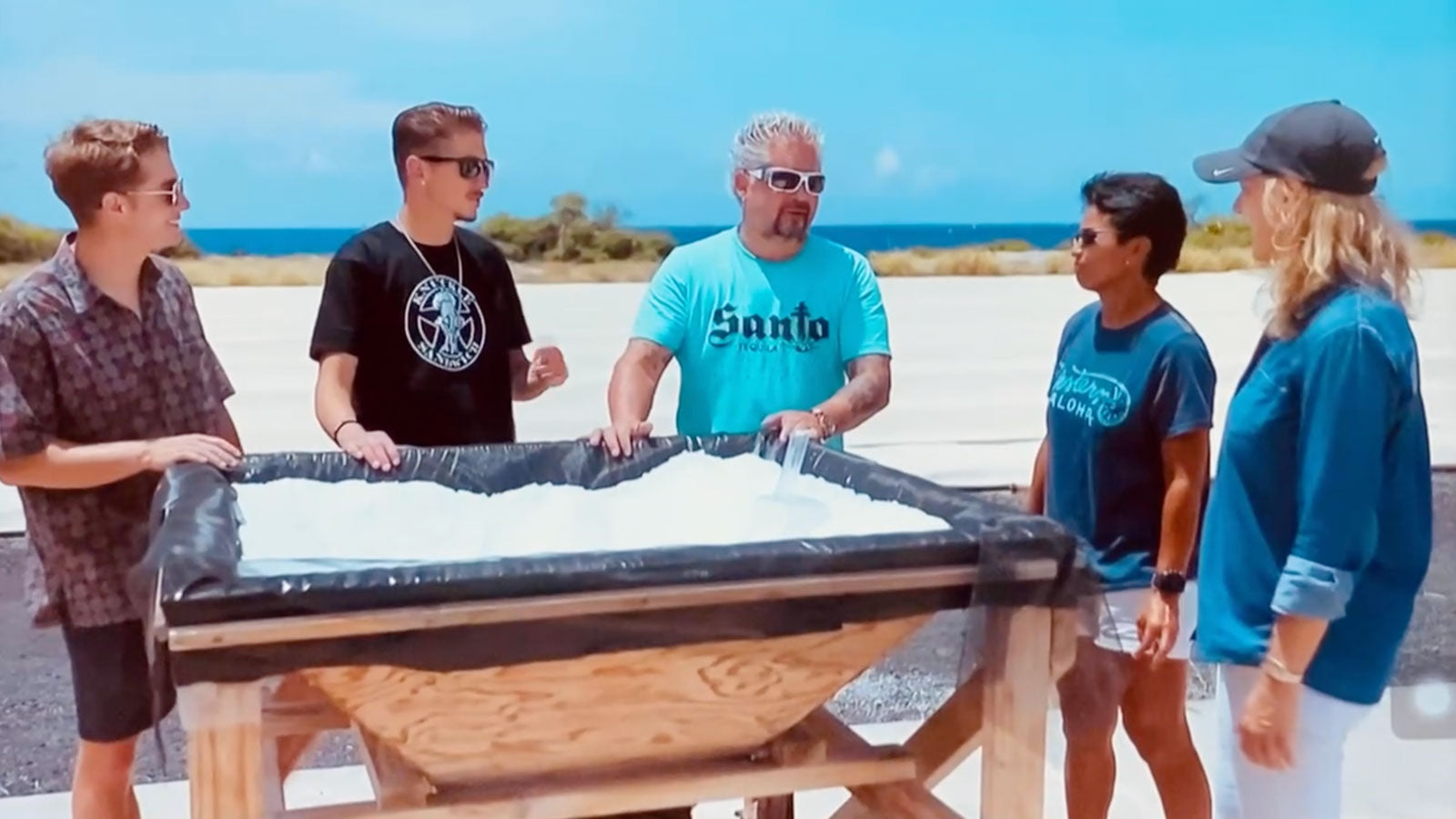 Guy Fieri at the Kona Sea Salt Farm