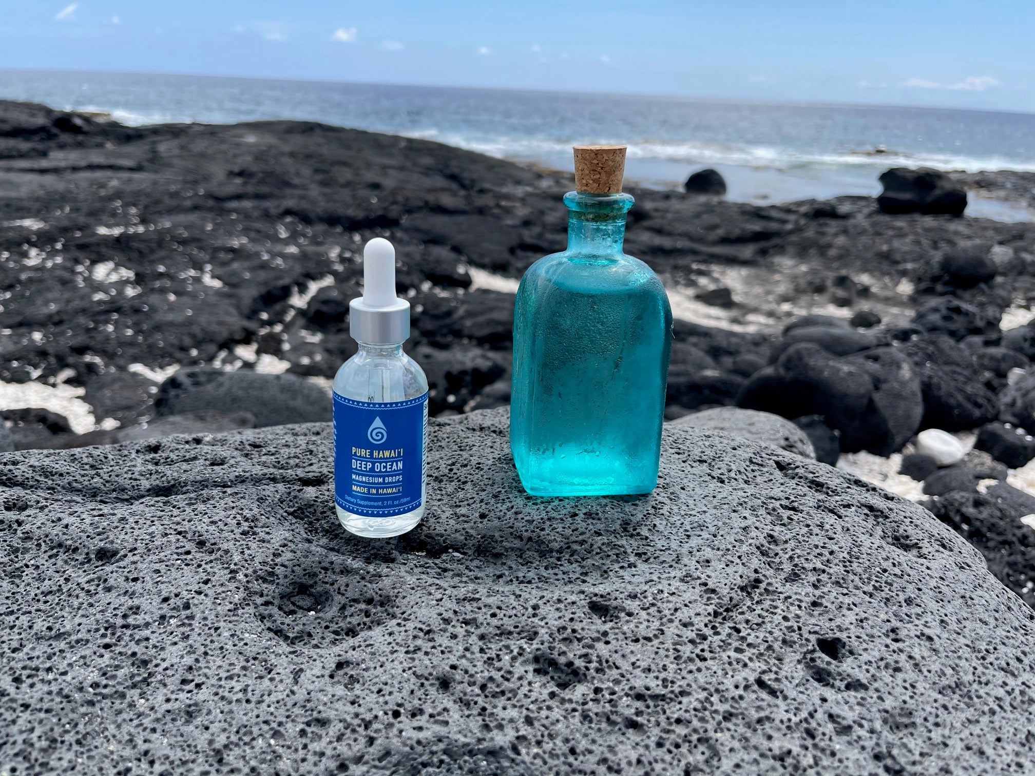 Deep Ocean Magnesium Drops and Water Bottle