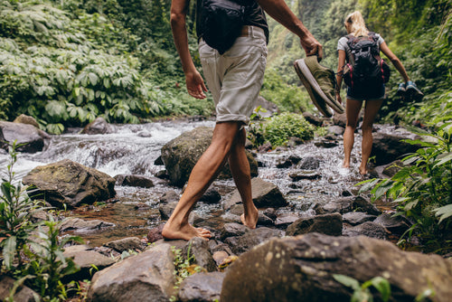 Couple hiking