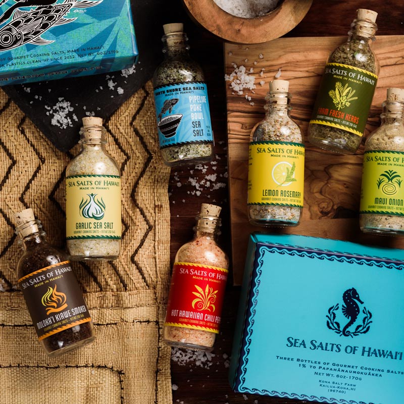 Assorted Salt Bottles and Signature Blue Gift Box