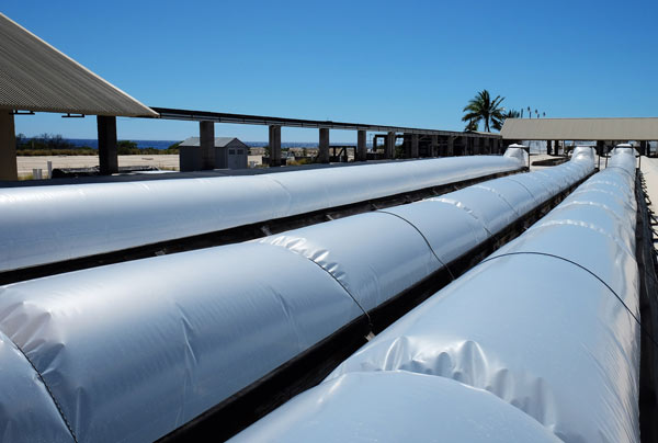 Solar evaporation tunnels