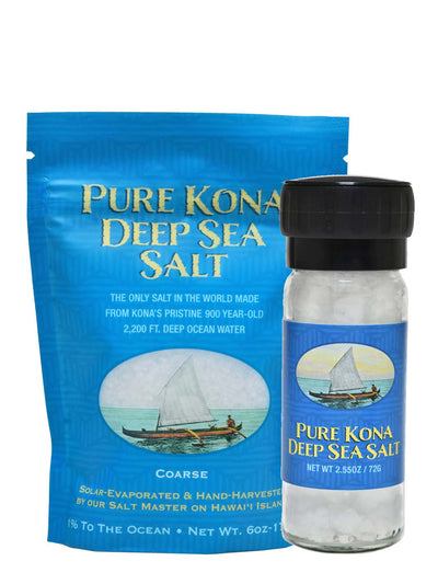 Pure Kona Sea Salt Grinder and Pouch Refill