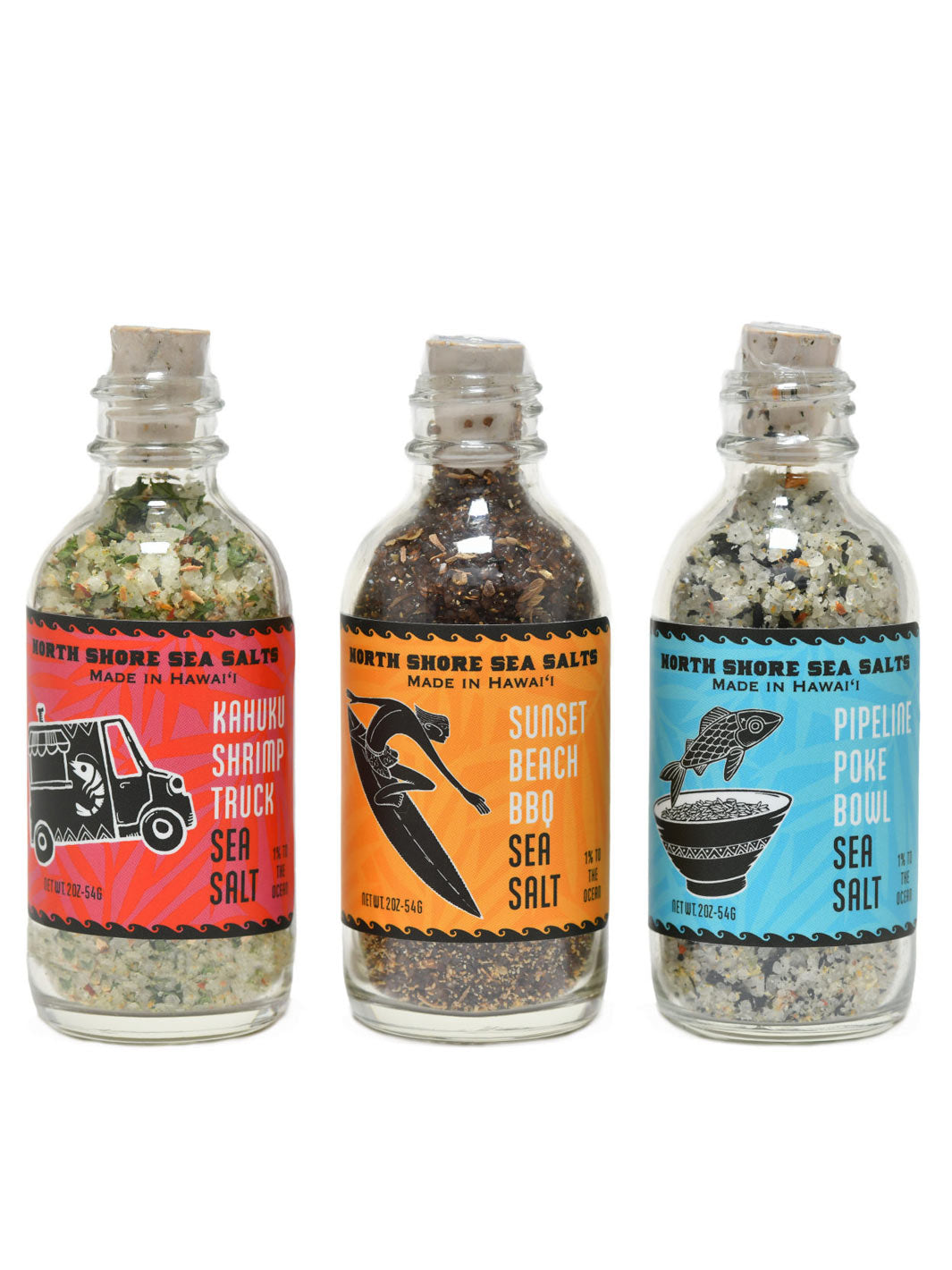 North Shore Hawaiian Sea Salts Bottles